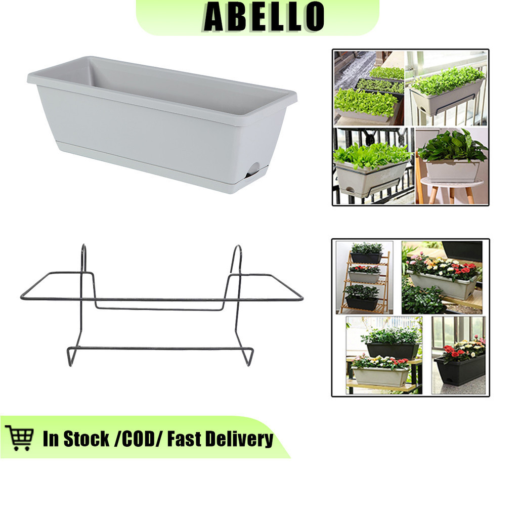 Flower Pots Rectangular Plastic Big Planting Layers for Home Balcony ...