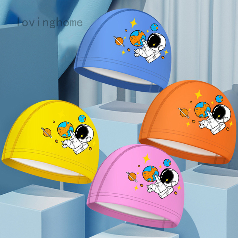 LR Kids Children Swimming Cap Waterproof PU Fabric Cute Cartoon ...