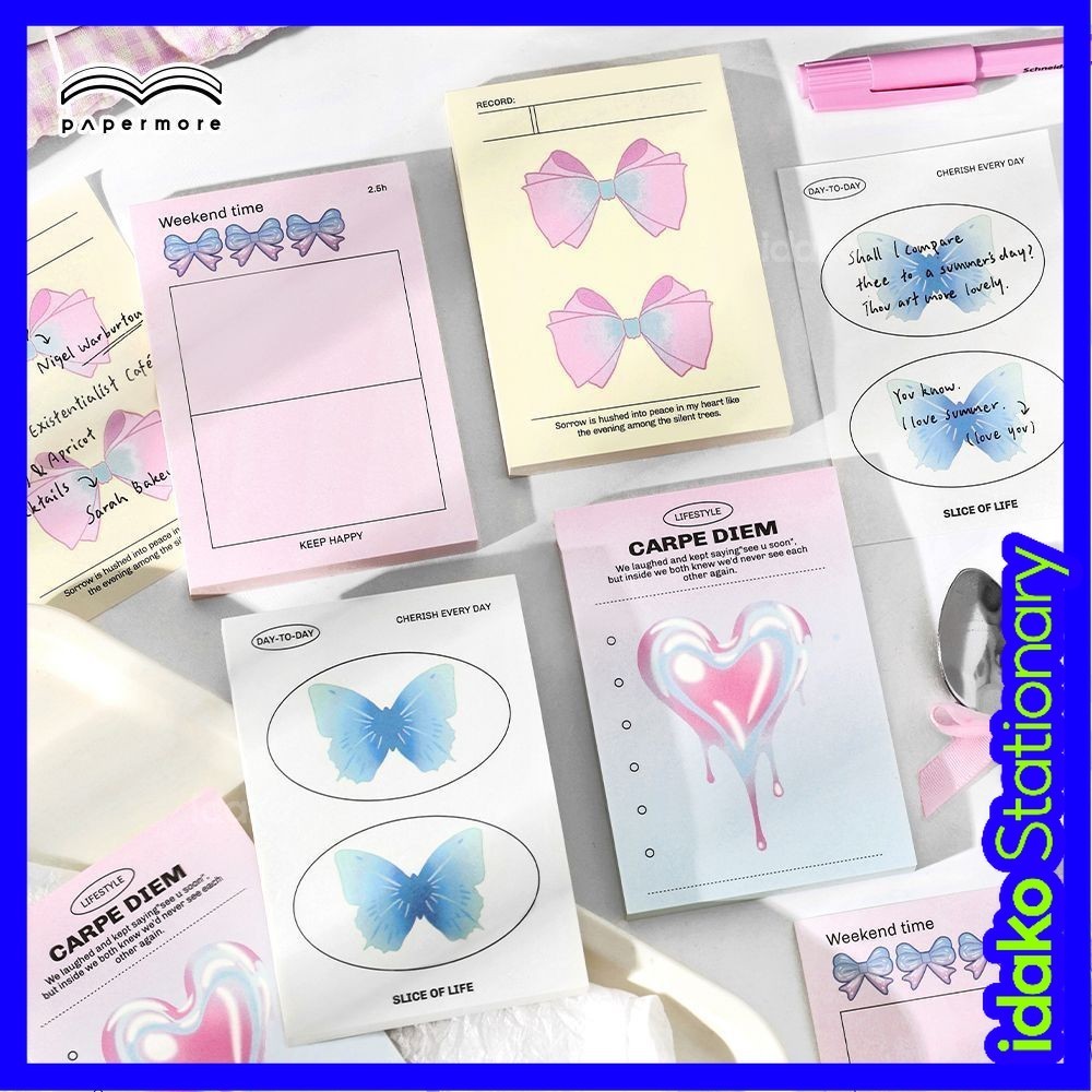 Idako [Heartbeat Series] 80pcs Writable Notepad Korean Style ins Style ...