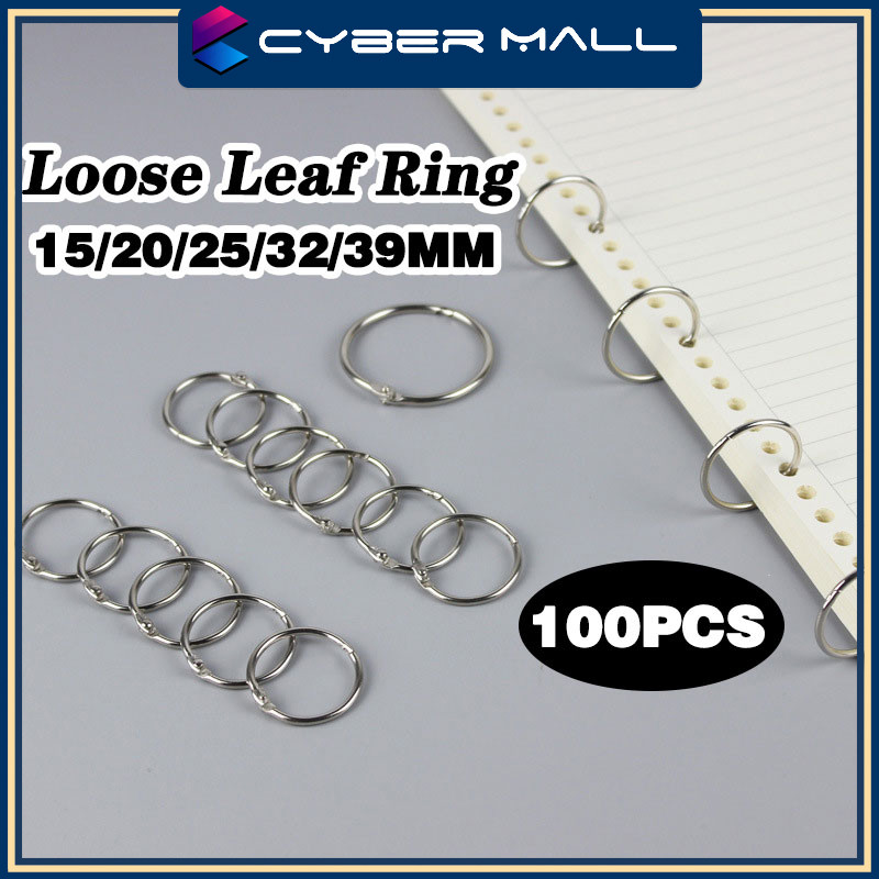100PCS Metal Rings Loose Leaf Binding Rings Binder | Shopee Philippines