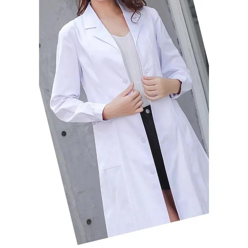 White Lab Coat Long Sleeved Female Doctor's Uniform Male Isolation ...