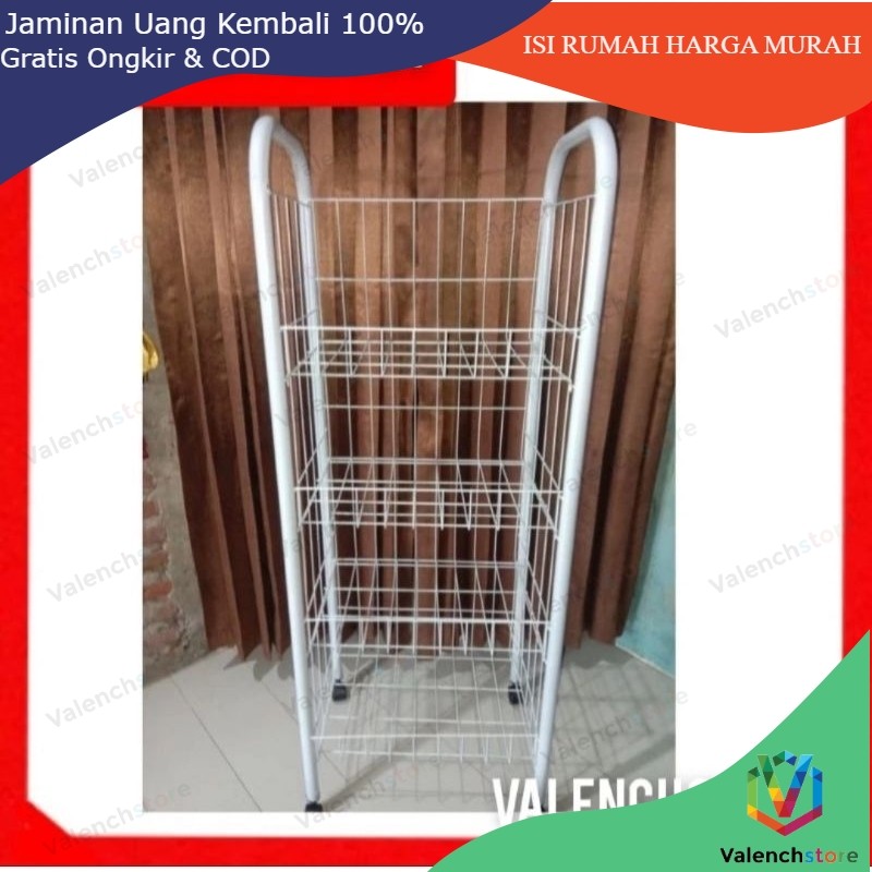 PUTIH Chiki rack 4 tiers White / chiki rack jumbo/ chiki rack 4 tiers ...
