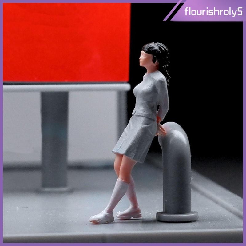 [Flourishroly5] 1:64 Scale Girl Figure Tiny People Model Hand Painted ...