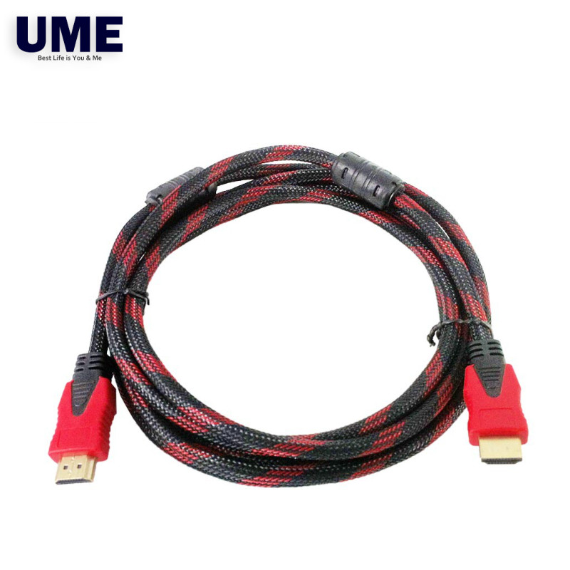 HDMI Cable 3M High Speed HDMI Cable Red Black Braided Cord RD03 COD Shopee Philippines