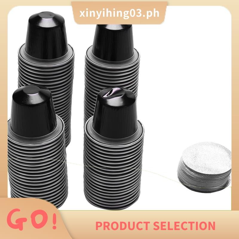 In Stock 100 Sets Refillable Coffee Capsule Cup Disposable Nespresso ...