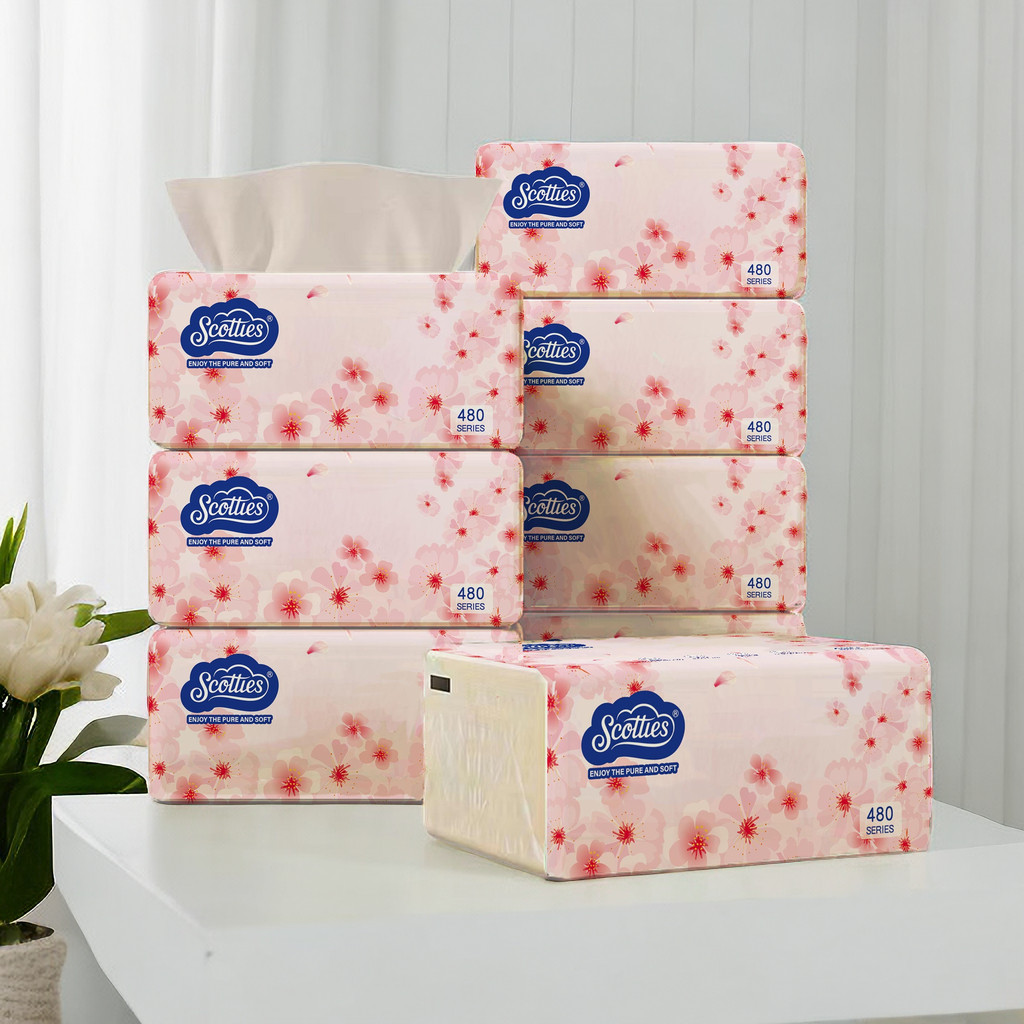 Softone Facial Tissue paper towel tissue paper 420 Sheets 4 Ply wood ...