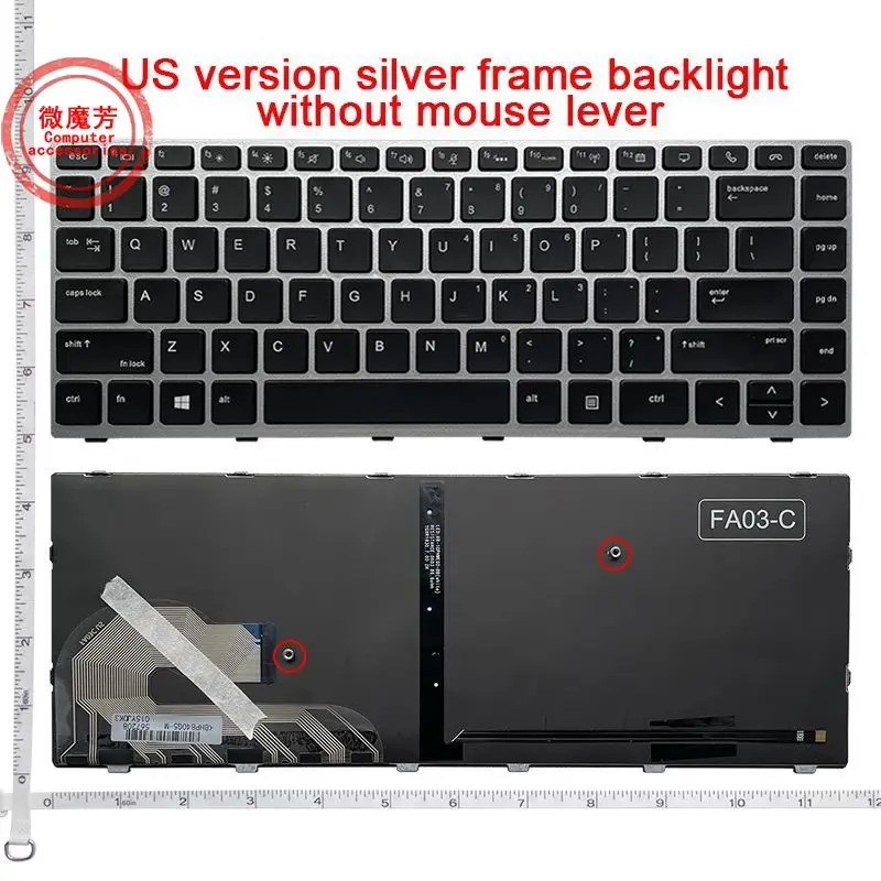 Tastatur Mit Hintergrundbeleuchtung Für HP EliteBook 840 G5/G6, 846 G5, 745 G5 – UK-Layout