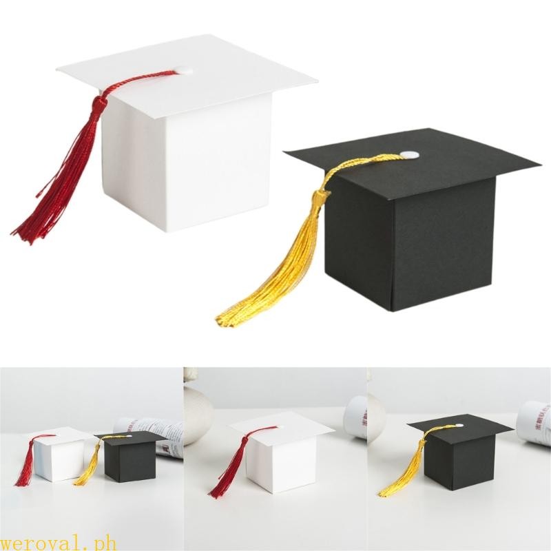 weroyal Graduation Sweet Boxes Doctoral Caps Shaped Boxes Celebration ...