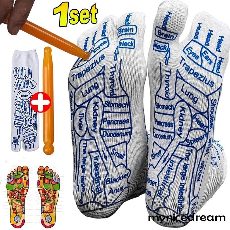 Massage Relieve Tired Feet Socks Acupressure Foot Massager Reflexology ...