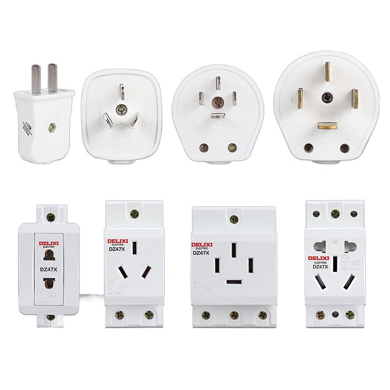COD☆Delixi three-phase four-wire plug two-legged three-legged 4-hole ...