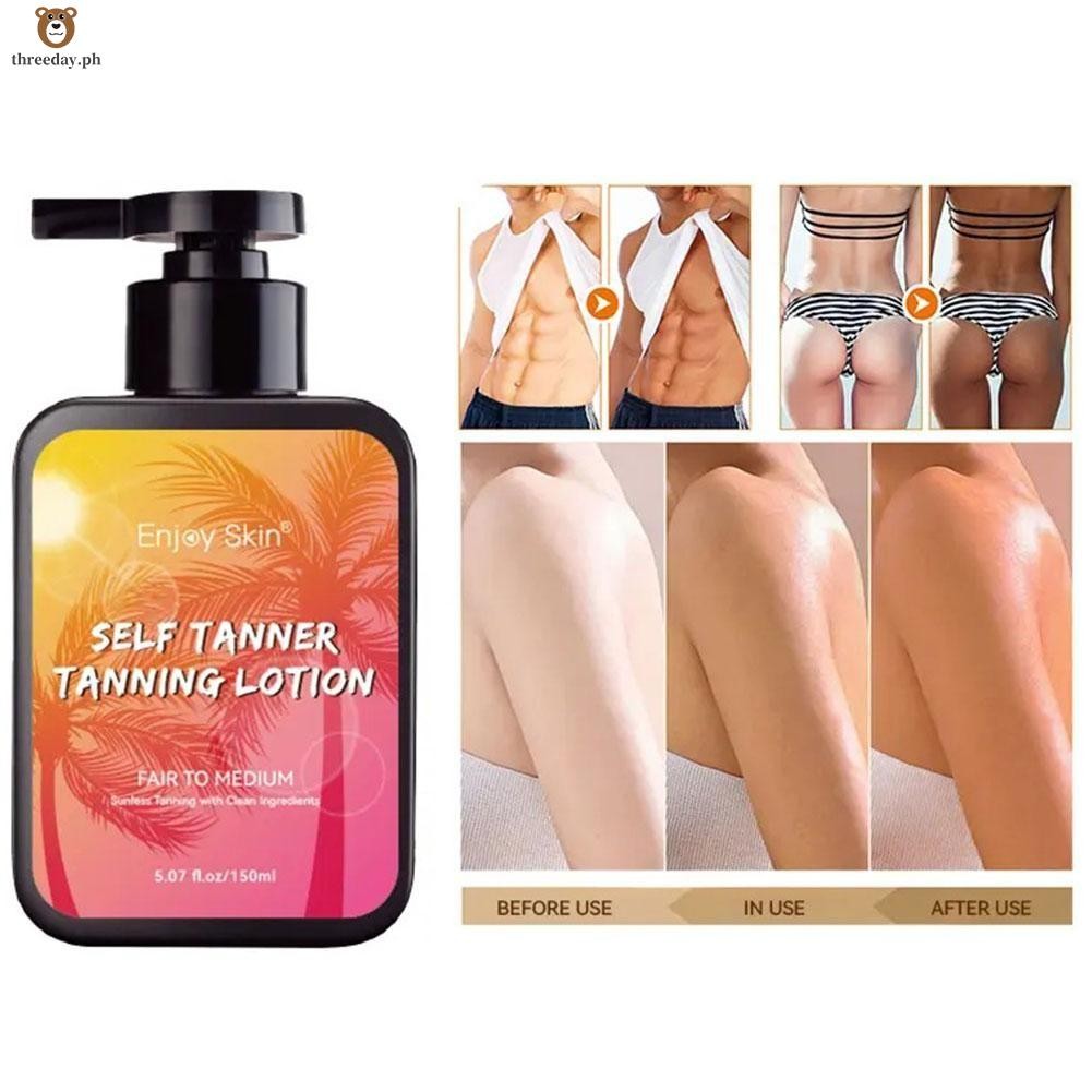 Self Tanner Lotion - Body Tanning Cream for Face Neck Deep Skin Tone ...