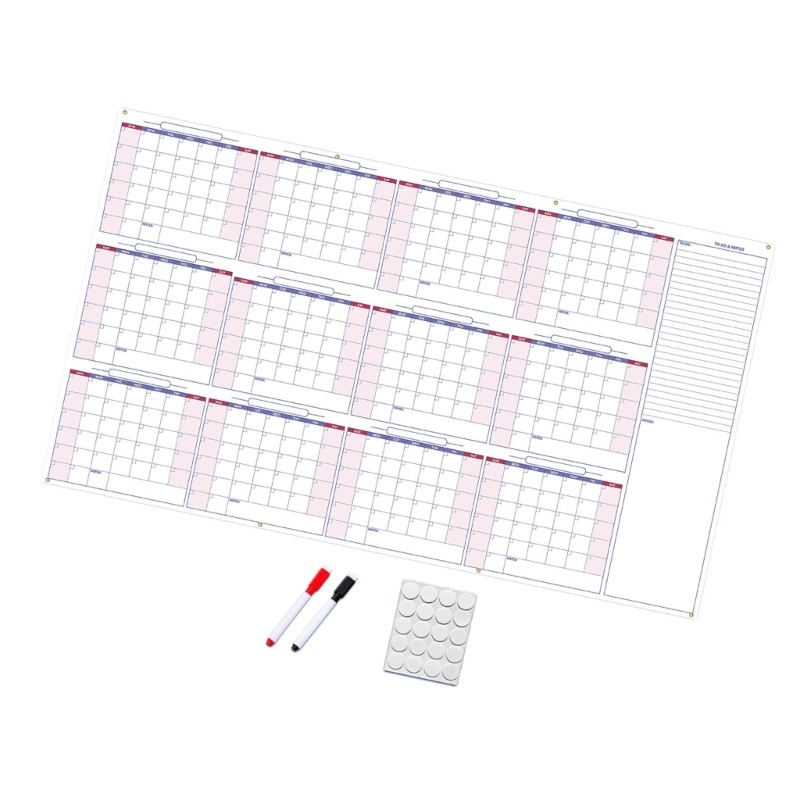 ONE 2026 Full Year to View Calendar Planner Reusable Erasable Calendar ...