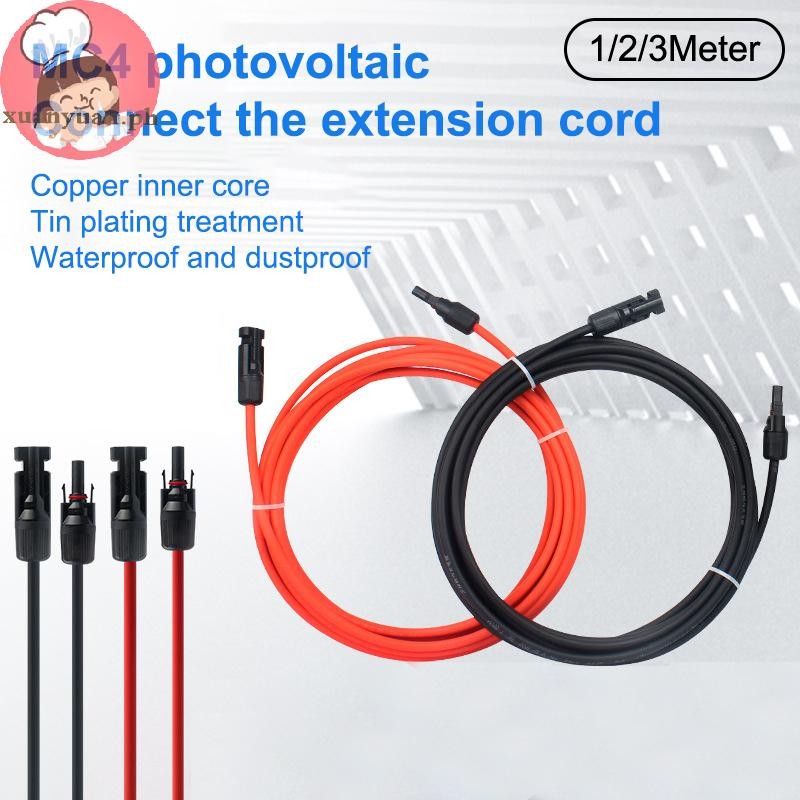 XUAN 14AWG Solar Panel Cable Wire 1000/1500V PV DC Connector Solar ...