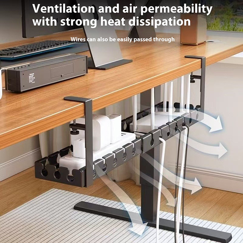 Retractable Under Table Storage Rack, Wire Organizer Cable Manager ...