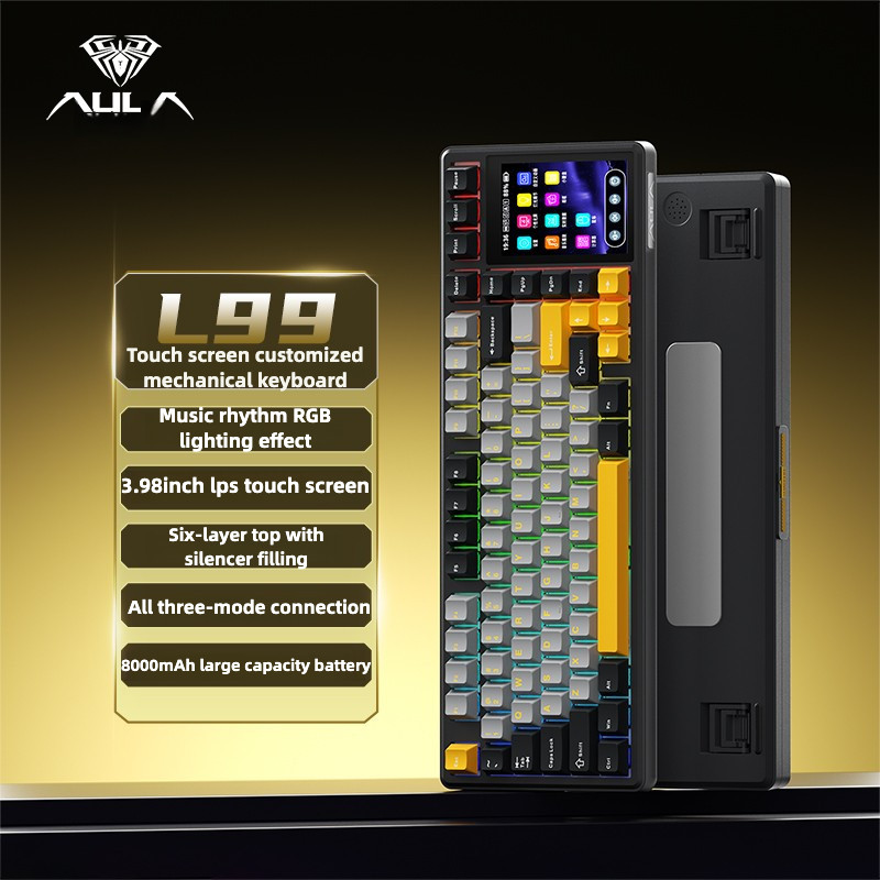 AULA L99 Mechanical Keyboard Wireless Tri-mode Customized Hot-swap ...