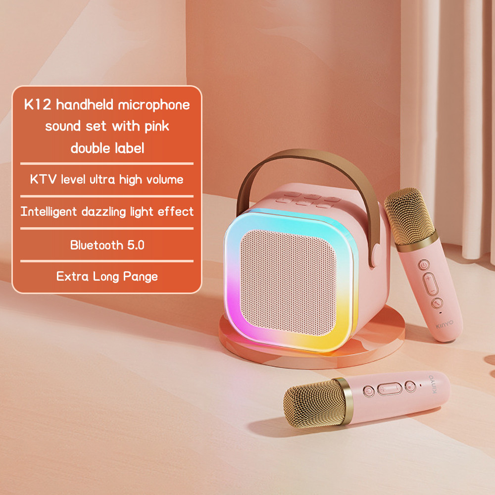 K12 Mini Karaoke Wireless Audio Speaker Bluetooth Microphone Portable ...