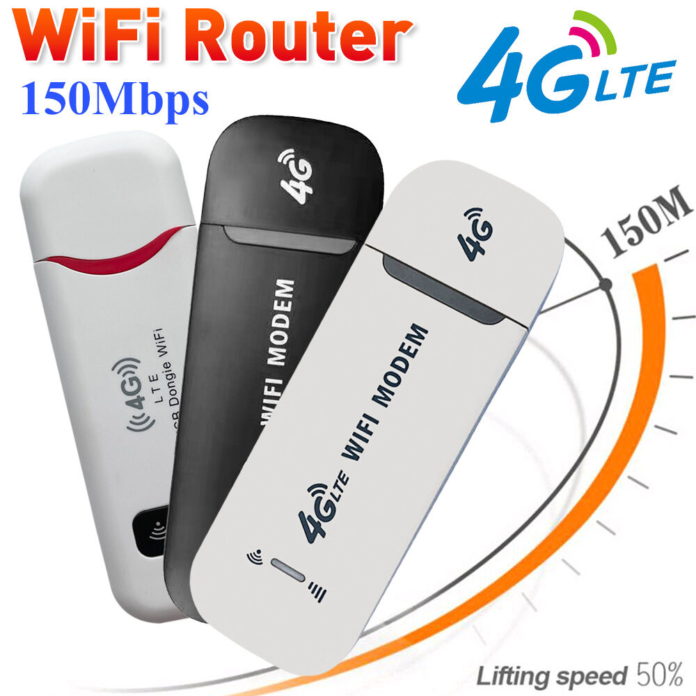 4G LTE WiFi Router USB Dongle 150Mbps Modem Stick Mobile Broadband Sim ...