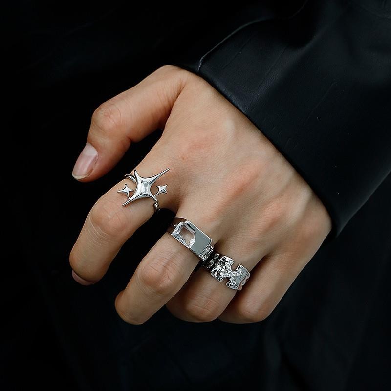 Irregular Star Finger Ring for Man and Women Simple Stackable Finger ...