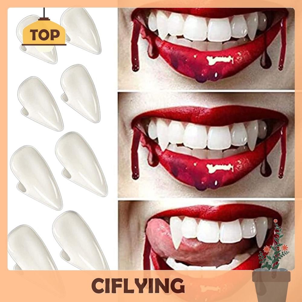 Halloween Vampire Fangs Fake Teeth with Teeth Glue for Party Makeup ...
