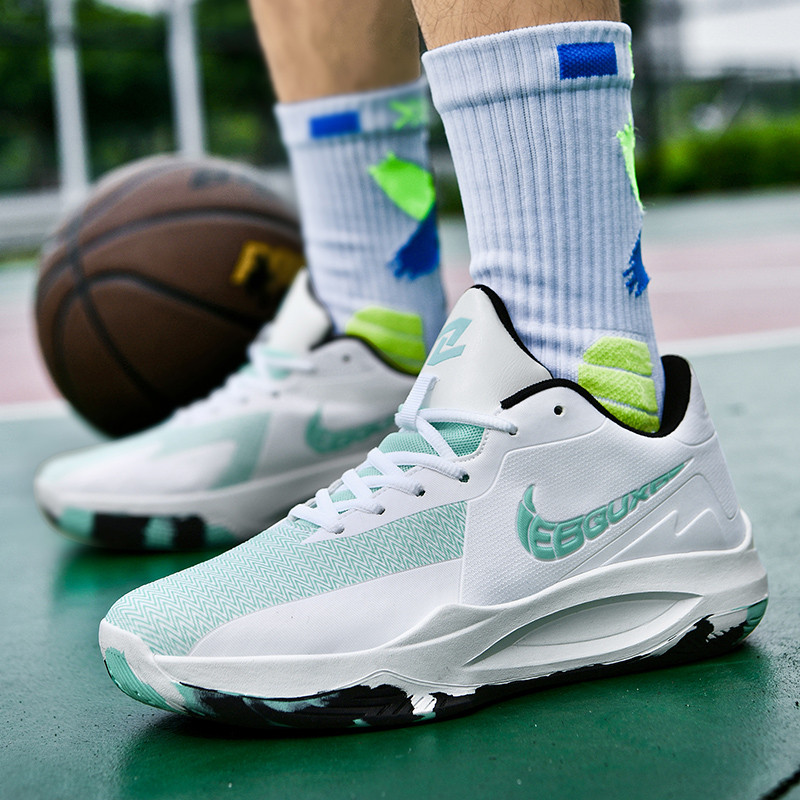 Precision 6 Mint Green Sports Basketball Shoes For Men spike Quality With Box 2207