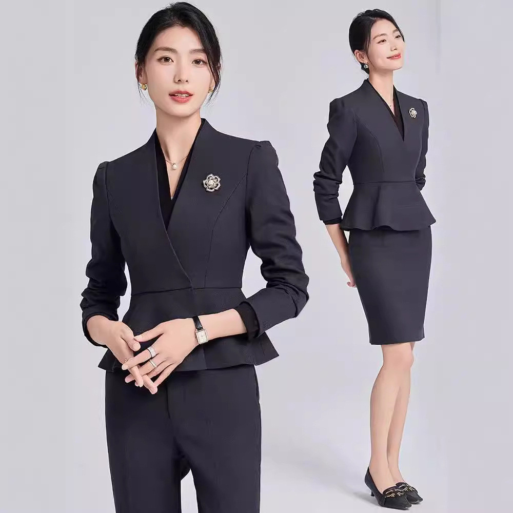 Gray Suit Suit Female Autumn Winter Classy Celebrity Goddess Fan ...