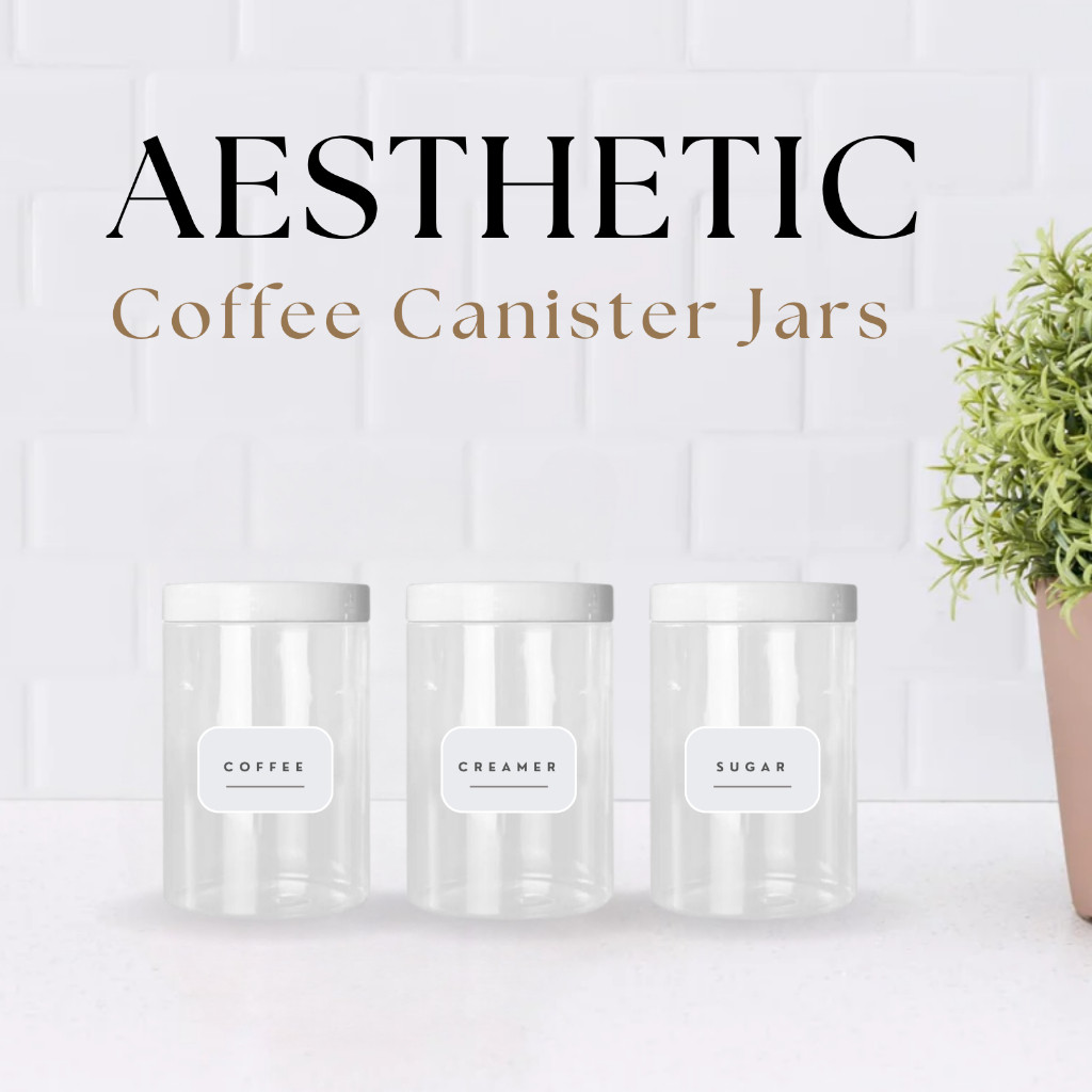 600mL Clear Coffee Jars Round PET Food Grade Plastic Container Jar and ...