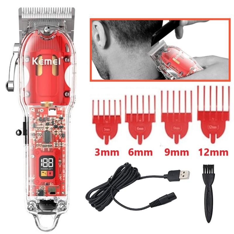 Kemei KM-1761 Rechargeable Hair Cutting Machine Barber Shop Fade Hair ...