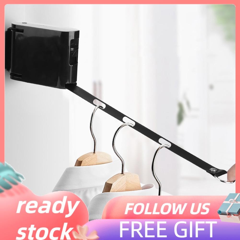 Hanhan1 Retractable Clothesline Adjustable 13.1 Feets Rope Drill-Free ...