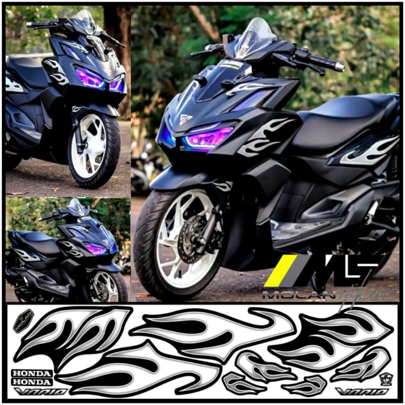 Decal Sticker Striping Variation Vario 160 Fire Honda Vario 160 New ...