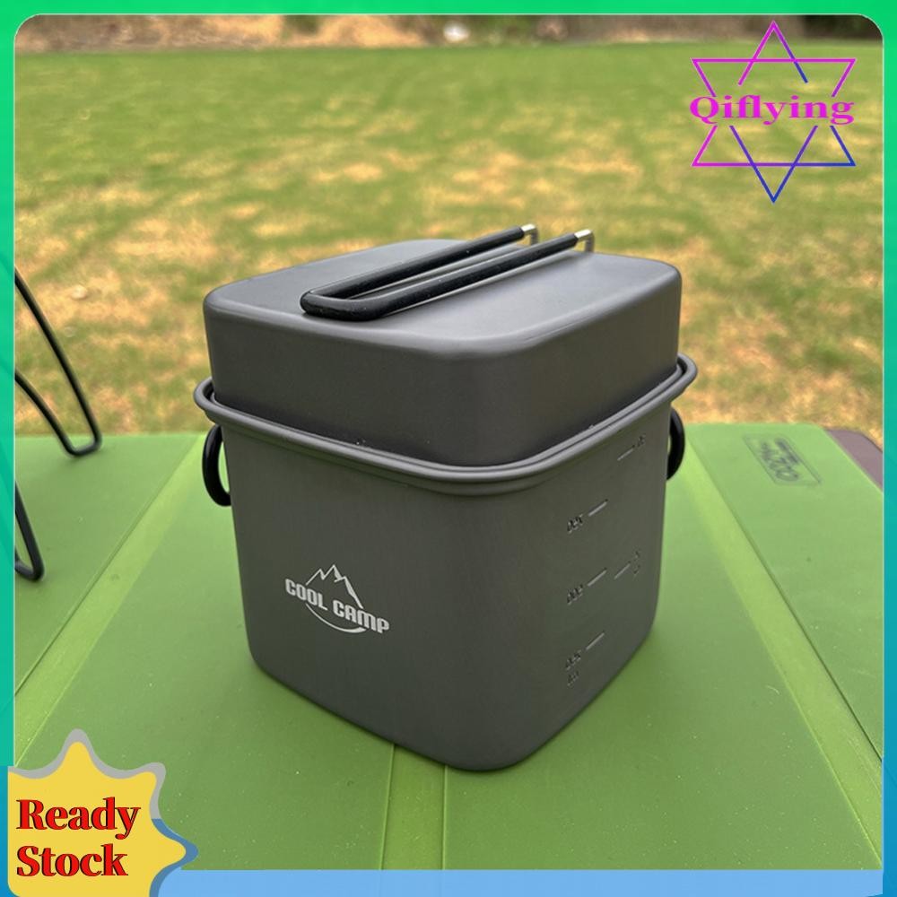 2 In 1 Camping Cookware Set with Storage Bag Folding Frying Pan Cooking