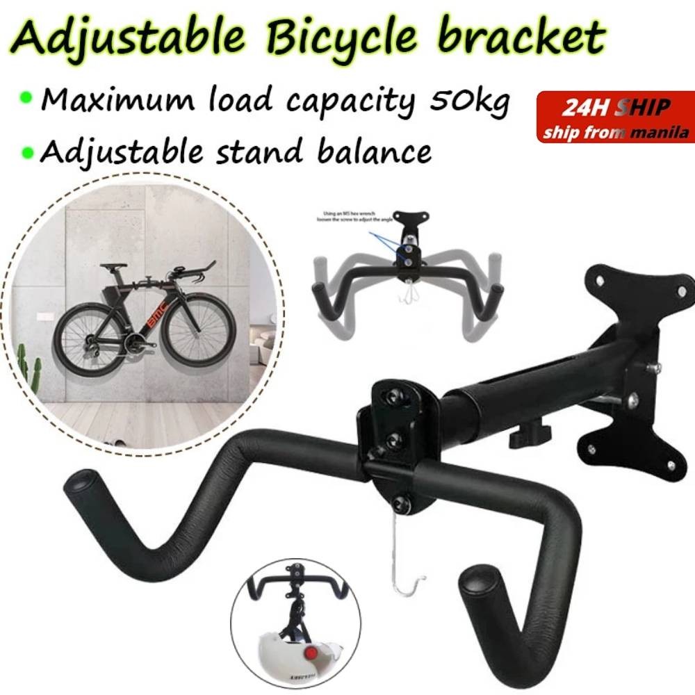 Bike Storage Rack Adjustable 360° Rotate Bike Wall Hanger Heavy Duty ...