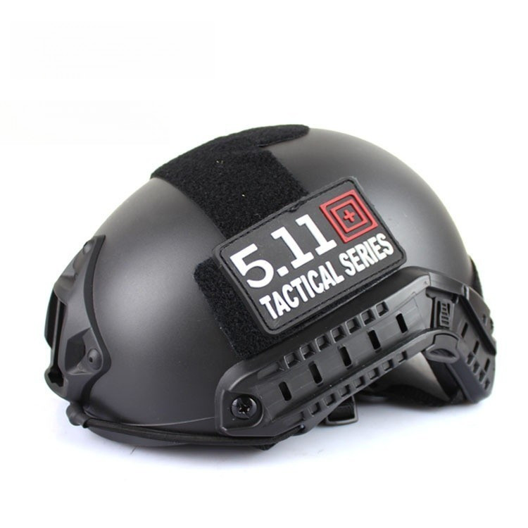 Fast Helmet MH Non-porous Simple Cycling CS Rail Military Fan Light ...