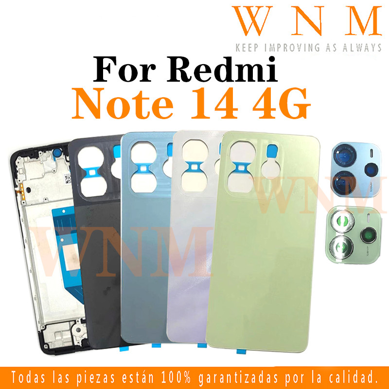 For Redmi Note 14 4G 24117RN76G LCD Front Frame Bezel Back Battery ...