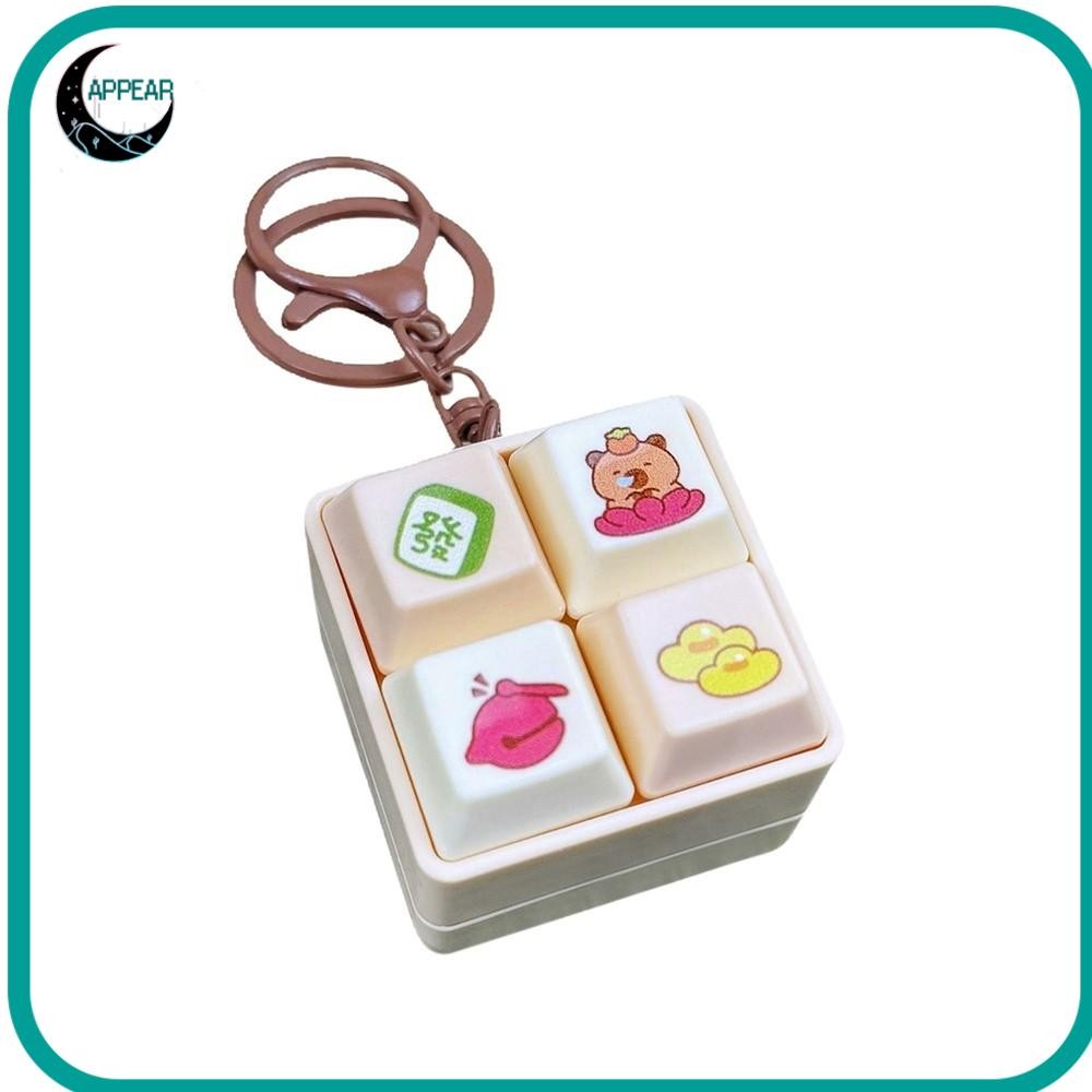 APPEAR Fidget Keychain, DIY Keyboard Keys Button Finger Keyboard Caps ...