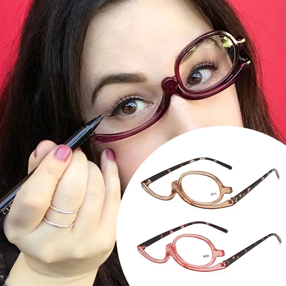 Magnifying Rotating Make Up Makeup Glasses Flip Down Lenses Reading ...
