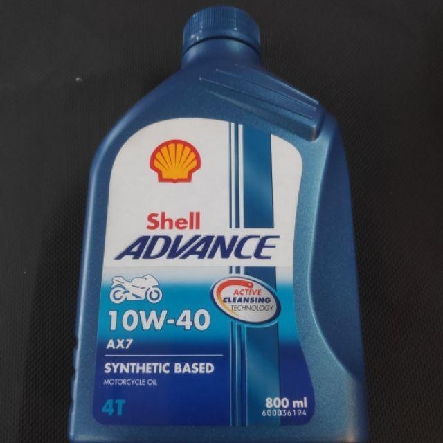 DELO shell Shell Advance AX7 [Blue] 10W-40 1L and 800mL | Shopee ...