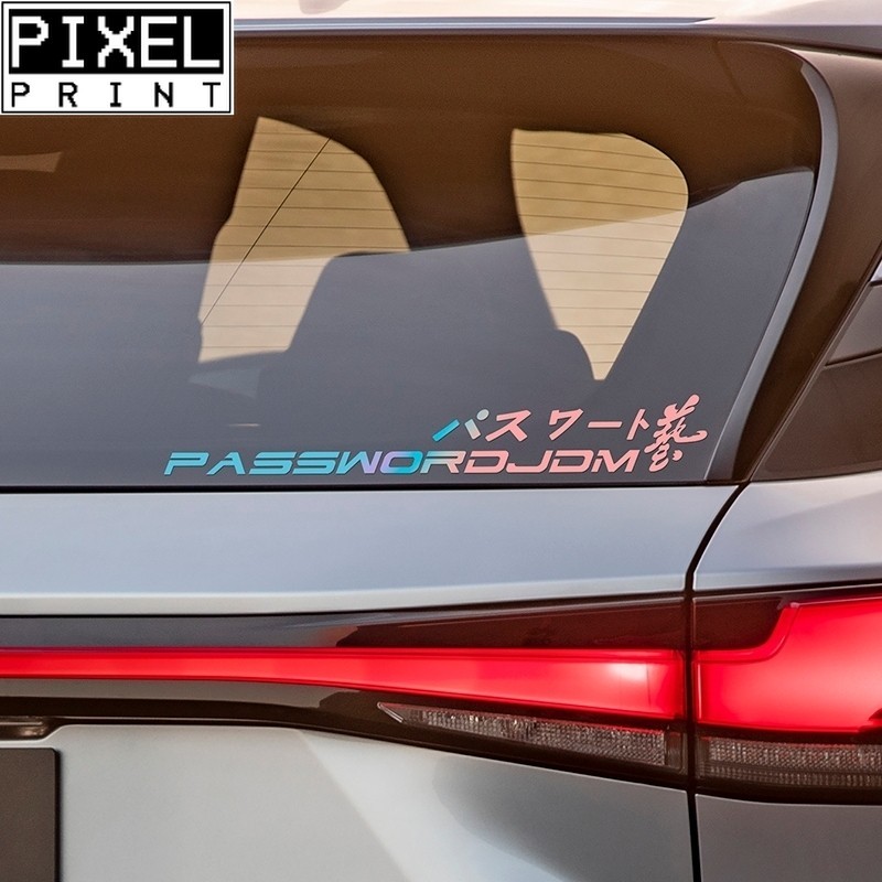 Password JDM Japanese Sticker For Car Stickers And Decals Waterproof ...