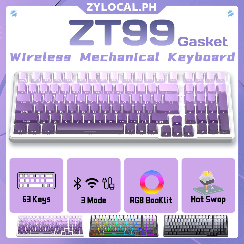 ZIFRIEND ZT99 Mechanical Keyboard Hotswap RGB/White Light Gaming Wired