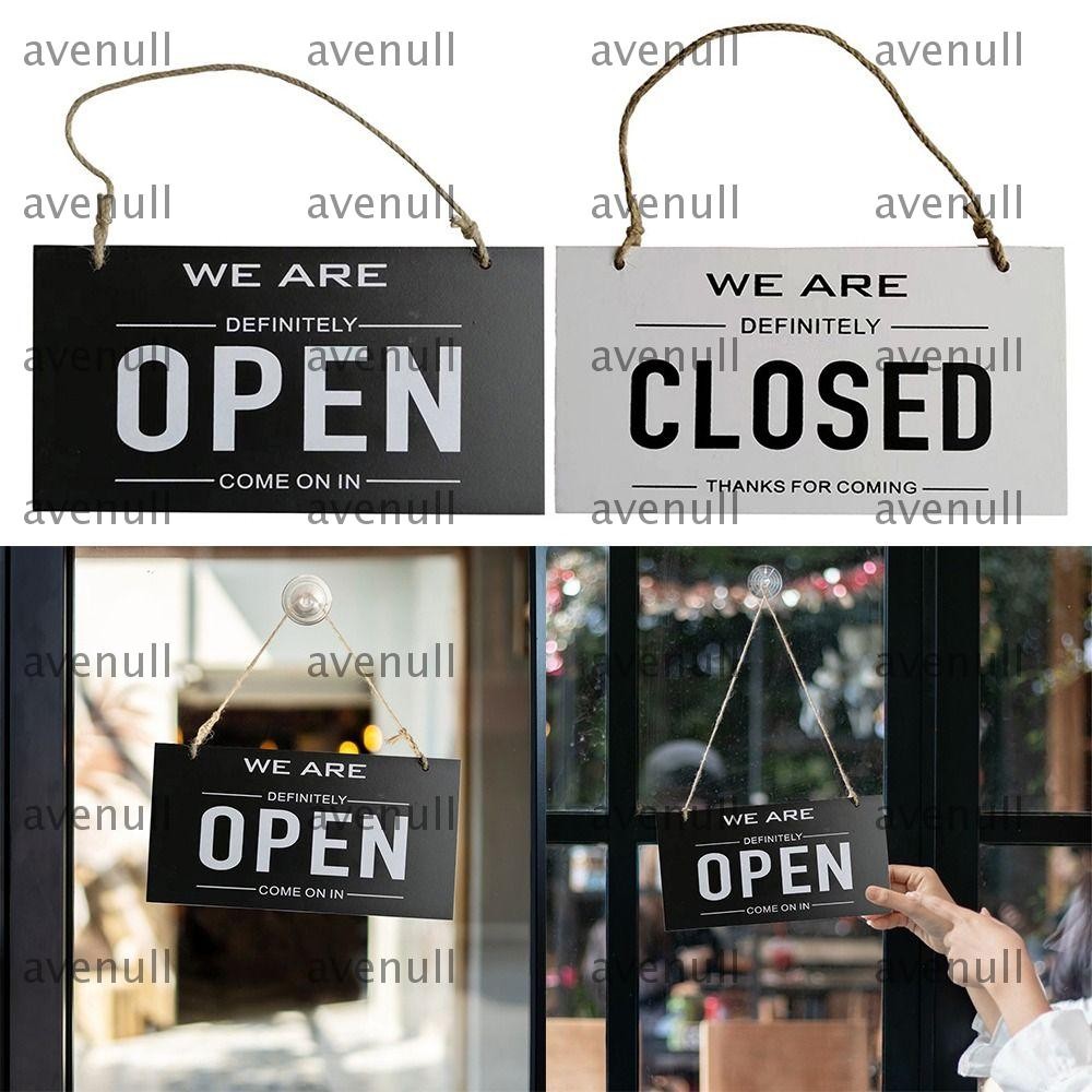 AVENULL Door Sign, Wood Reminder Signs Hotel Bulletin Board, Design ...