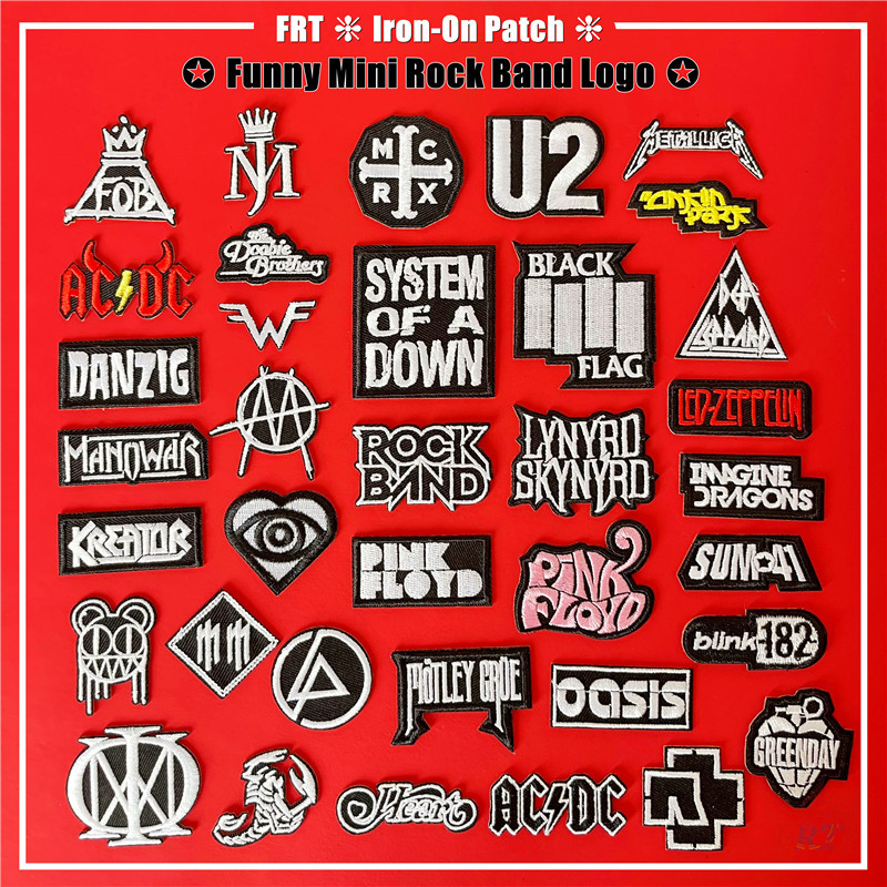 ☸ Mini Rock Band Logo Series 02 - Funny Logo Iron-on Patch ☸ 1Pc DIY ...