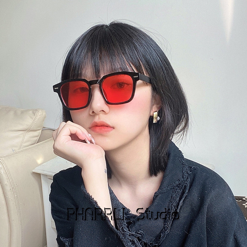 Vintage Square Sunglasses for Woman Retro Brand Sun Glasses Female Black  Yellow Fashion Candy Colors Oculos De Sol Feminino