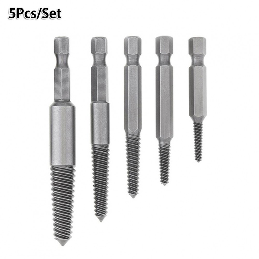 Essential 5 Piece Screw Extractor Set for Rusted or Stuck Screw and ...