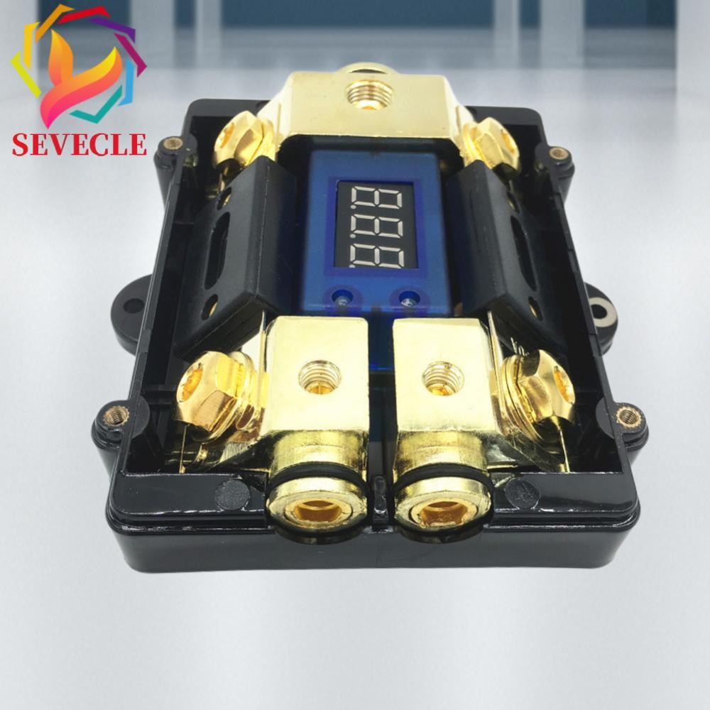 1 Way in 2 Way Out Car Audio Fuse Box with LED Display with 24V 100A ...