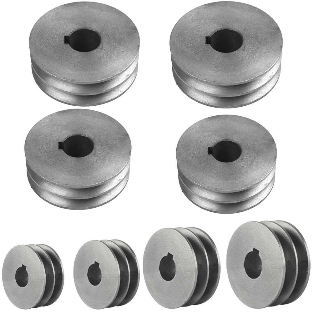 Double Slot V Belt Pulley A Type Cast Iron Motor Accessory Dia 50mm