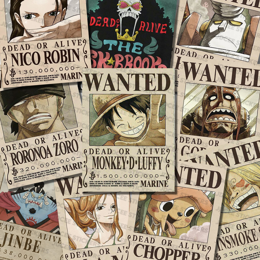 Wanted Poster One Piece Waterproof Sticker | Shopee Philippines