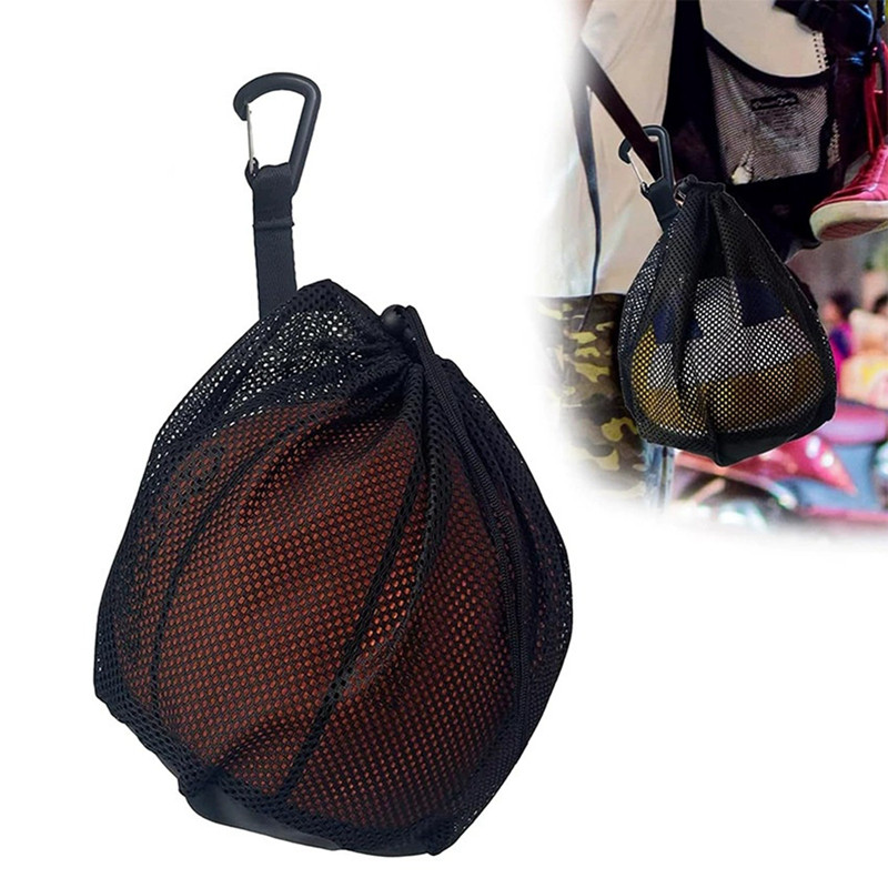 Moneyc Portable Hook Football Net Bag Basketball Volleyball Drawstring ...