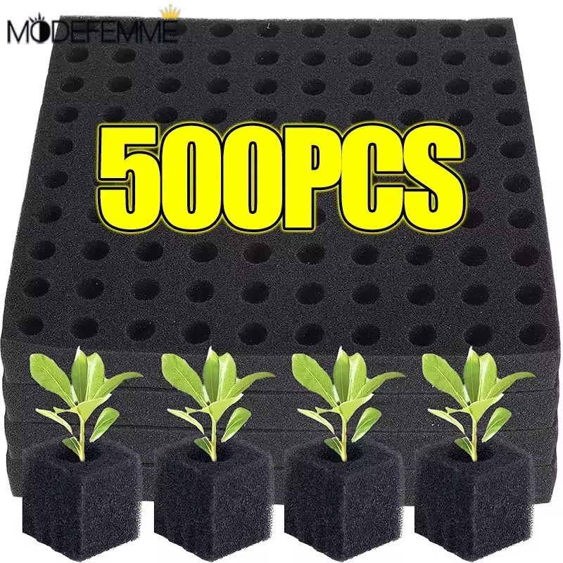 PU Foam Hydroponic Seedling Blocks - No Soil Planting System, 100 Cells ...