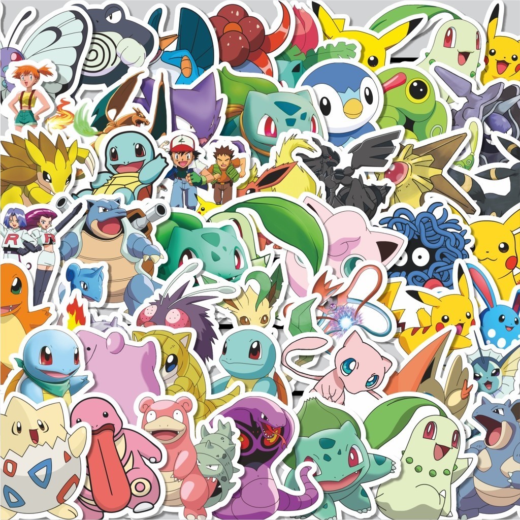 Cutting Pack Stickers 100Pcs Pokemon Anime Cartoon Stickers Cute Cool ...