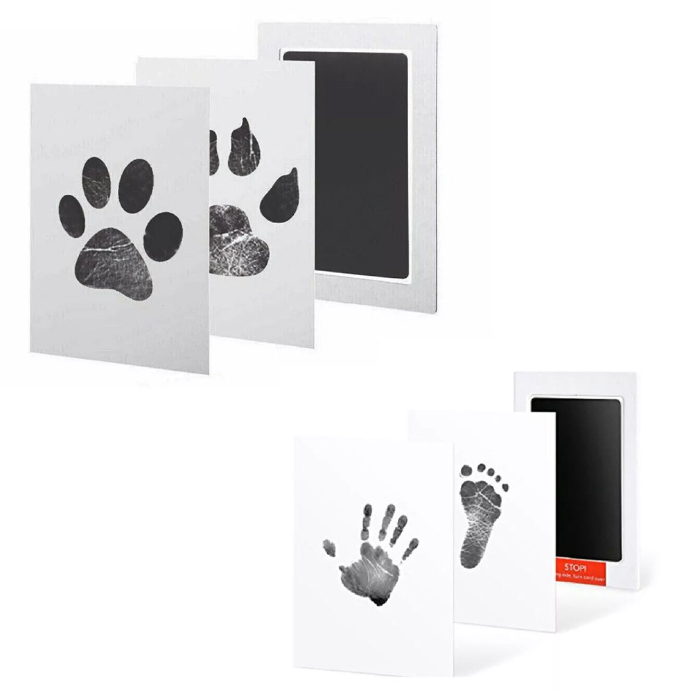 Baby Handprint Footprints Kit - Inkless Inkpad Kits Pet Cat Dog Paw ...