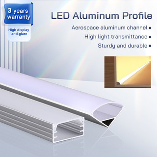 10m LED Aluminum Channel with White Diffuser,Silver Aluminum Profile ...